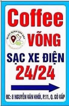 Coffee 1000m vuông sạc xe điện 24/24