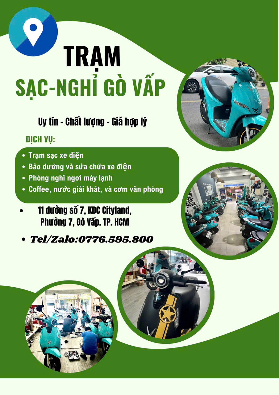 TRẠM SẠC – SỬA CHỮA “NGHỈ”