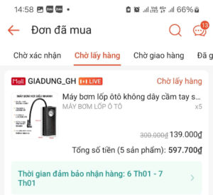 Mua 5 bộ vá lụi và máy bơm mini